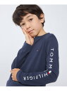 【90~165cm展開】ベーシックフラッグロングスリーブTシャツ TOMMY HILFIGER トミーヒルフィガー トップス その他のトップス ネイビー ホワイト【送料無料】 Rakuten Fashion