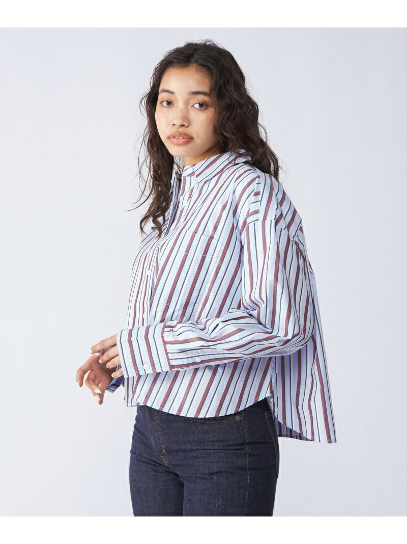 【SALE／50%OFF】(W)TOMMY HILFIGER(トミーヒルフィガー) クロップドオーバーサイズシャツ TOMMY HILFIGER トミーヒルフィガー トップス シャツ・ブラウス【RBA_E】【送料無料】[Rakuten Fashion]