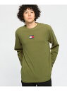 (M)TOMMY HILFIGER(トミーヒルフィガー) フラッグロゴロングスリーブTシャツ TOMMY JEANS トミーヒルフィガー トップス カットソー・Tシャツ グリーン ブラック ホワイト【送料無料】[Rakuten Fashion]