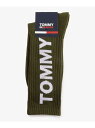 (M)TOMMY HILFIGER(トミーヒルフィガー) TJ BOLD LOGO SOCKS TOMMY JEANS トミーヒルフィガー 靴下・レッグウェア 靴下 グリーン ブラック ホワイト[Rakuten Fashion]