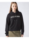 【SALE／40%OFF】(W)TOMMY HILFIGER(トミーヒルフィガー) レギュラーモノタイプエンブロイダリーパーカー TOMMY HILFIGER トミーヒルフィガー トップス パーカー・フーディー ブラック ブルー ベージュ【RBA_E】【送料無料】[Rakuten Fashion]