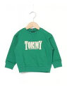 【SALE／30%OFF】(K)TOMMY HILFIGER(トミーヒルフィガー) BOYS コーデュロイアップリケトレーナー TOMMY HILFIGER トミーヒルフィガー トップス その他のトップス グリーン ピンク【RBA_E】【送料無料】[Rakuten Fashion]