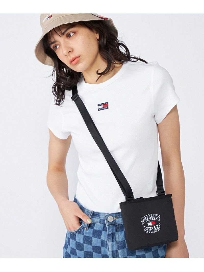 【SALE／60%OFF】(M)TOMMY HILFIGER(トミーヒルフィガー) ナイロンクロスボディバッグ TOMMY JEANS トミーヒルフィガー バッグ ボディバッグ・ウエストポーチ ブラック【RBA_E】[Rakuten Fashion]