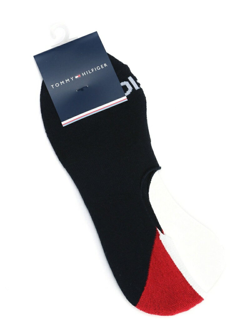 【SALE／50%OFF】TOMMY HILFIGER(トミーヒルフィガー) バイカラーカバーソックス 靴下 ソックス ライン ロゴ くるぶし メンズ TOMMY HILFIGER トミーヒルフィガー 靴下・レッグウェア 靴下 ネイビー ホワイト ブルー【RBA_E】[Rakuten Fashion]のサムネイル