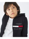 (K)TOMMY HILFIGER(トミーヒルフィガー) BOYS リブインサートジップスルーパーカー TOMMY HILFIGER トミーヒルフィガー トップス パーカー フーディー ネイビー グレー【送料無料】 Rakuten Fashion