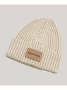 【SALE/50%OFF】モノタイプパッチコットンビーニー TOMMY HILFIGER トミーヒルフィガー 帽子 ニット帽・ビーニー ベージュ ネイビー【RB...