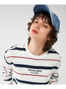 (M)TOMMY HILFIGER(トミーヒルフィガー)レギュラーストライプロングスリーブTシャツ TOMMY HILFIGER トミーヒルフィガー トップス カットソー・Tシャツ ホワイト ネイビー【送料無料】[Rakuten Fashion]