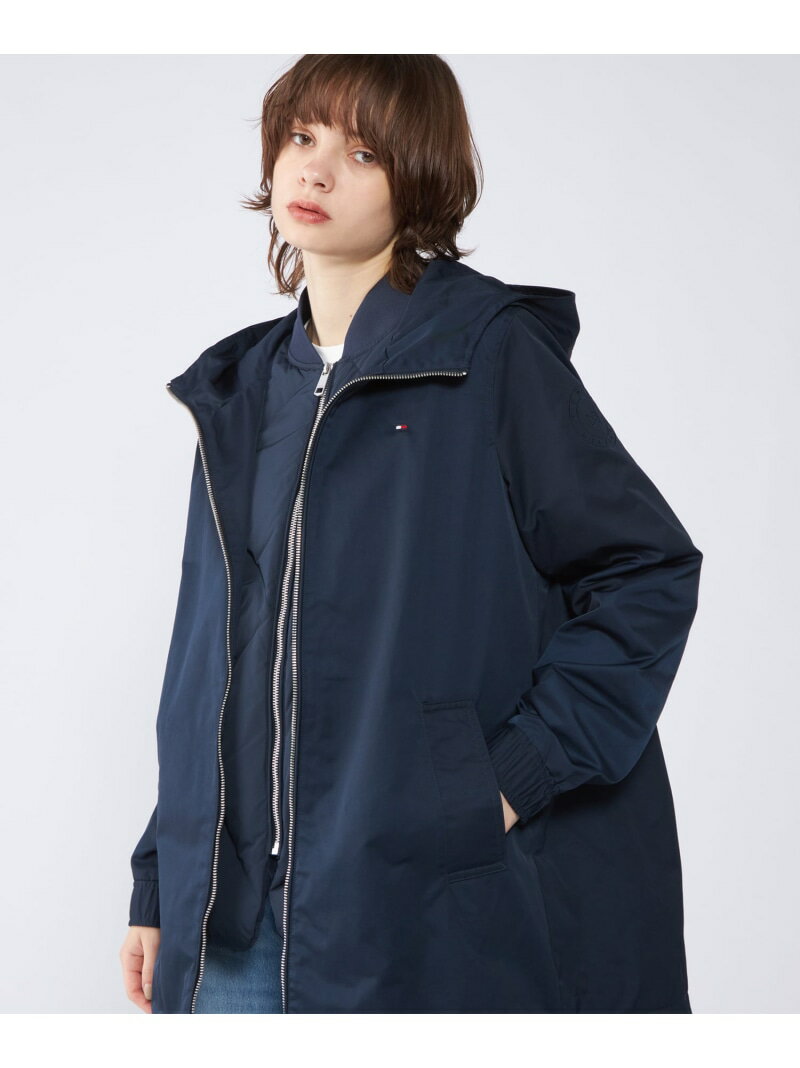 【SALE／40%OFF】(W)TOMMY HILFIGER(トミーヒルフィガー)デタッチャブルキルティングパーカー TOMMY HILFIGER トミーヒルフィガー ジャケット・アウター ブルゾン・ジャンパー ネイビー ブラック ベージュ【RBA_E】【送料無料】[Rakuten Fashion]