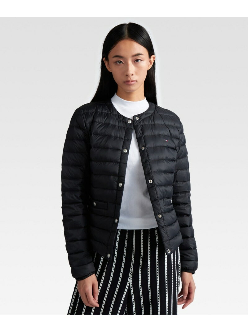 (W)TOMMY HILFIGER(トミーヒルフィガー) カラーレスダウンジャケット TOMMY HILFIGER トミーヒルフィガー ジャケット・アウター ダウンジャケット・ダウンベスト ブラック ホワイト【送料無料】[Rakuten Fashion]のサムネイル