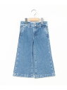 【SALE／40%OFF】(K)TOMMY HILFIGER(トミーヒルフィガー) GIRLS WIDE PLEATED DENIM PANT TOMMY HILFIGER トミーヒルフィガー パンツ ジーンズ・デニムパンツ ブルー【RBA_E】【送料無料】[Rakuten Fashion]