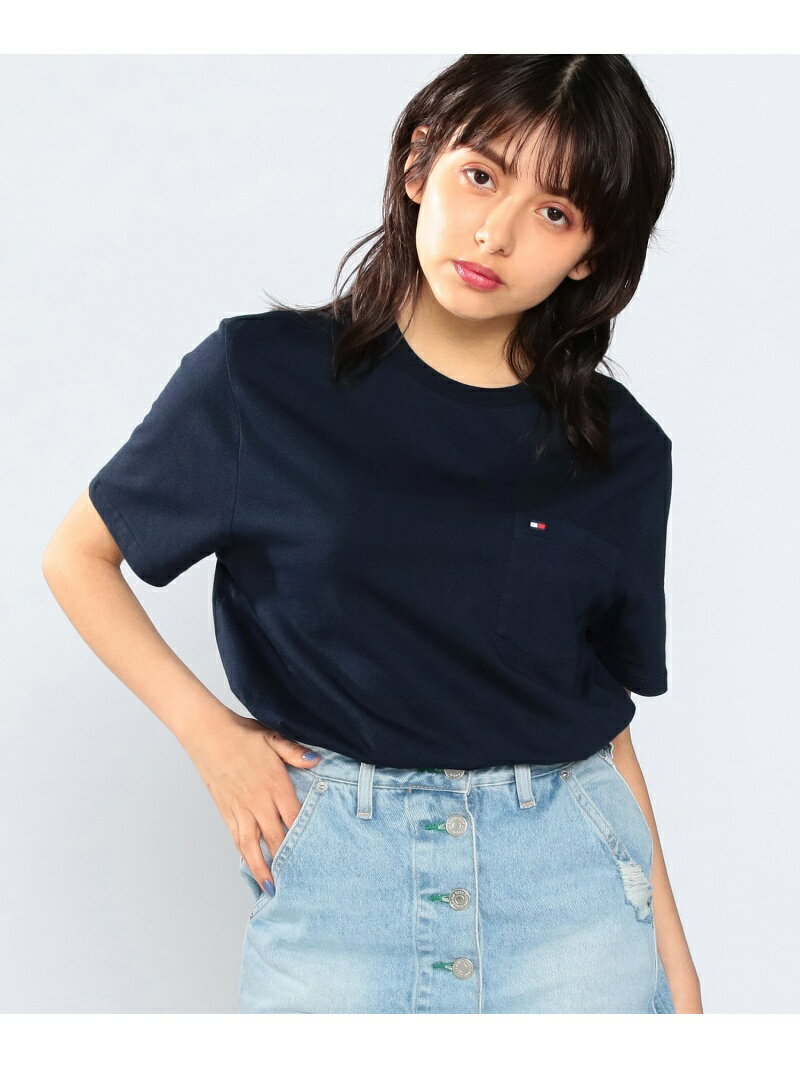 [Rakuten Fashion]【SALE／50%OFF】TOMMY HILFIGER(トミーヒルフィガー) 【WEB限定】ポケットTシャツ/TOMMY CREW TEE 無地 カットソー Tシャツ メンズ TOMMY HILFIGER トミーヒルフィガー カットソー Tシャツ グレー ネイビー ブルー【RBA_E】