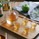 酒器セット 6点 清酒杯セット 酒燗器 熱燗 冷酒器 耐熱ガラス製 徳利 杯 燗瓶 盃 プラチナ 盃4個 冷酒グラス おちょこ お猪口 おしゃれ 熱燗 冷酒 日本酒 ガラス 冷酒器セット 伝統工芸 和風 日本酒 清酒 家飲み 乾杯 お酒好き プレゼント 贈り物 父の日