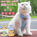 猫 ハーネス 抜けない 胴輪 リード ダブルロック メッシュ猫ハーネス 猫用 ネコ キャット ねこ 小型犬 かわいい お出かけ おしゃれ 散歩 外出 通院 災害...