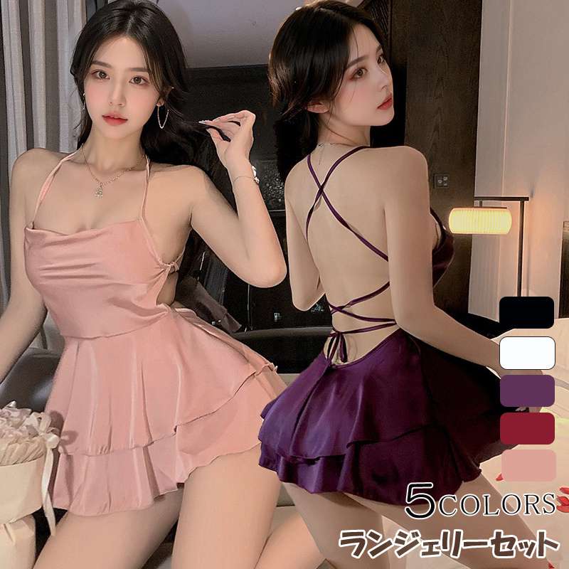 セクシー ランジェリー ベビードール ショート 2点セット セクシー ボディコンワンピース バックオープン キャミソール ナイトウエア 部屋着 レディース エロ 服 ミニ丈 ナイトドレス 勝負下着 レオタード シースルー ルームウェア 過激下着 花柄レース 婦人下着 スケスケ