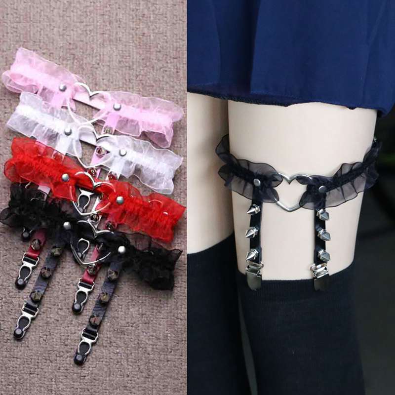 セクシー コスプレ ガーターベルト レザー 太もも用 レッグベルト ガーターリング 1個 ハートリング付き コスプレ衣装 セクシーランジェリー レディース ワン...