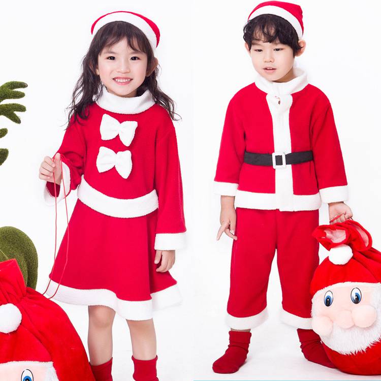 サンタ クロース 90cm 子供 サンタ クリスマス 衣装 こども サンタ コスプレ 衣装 キッズ 帽子付き 男の子 女の子 用 ベビー サンタセットアップ 子...