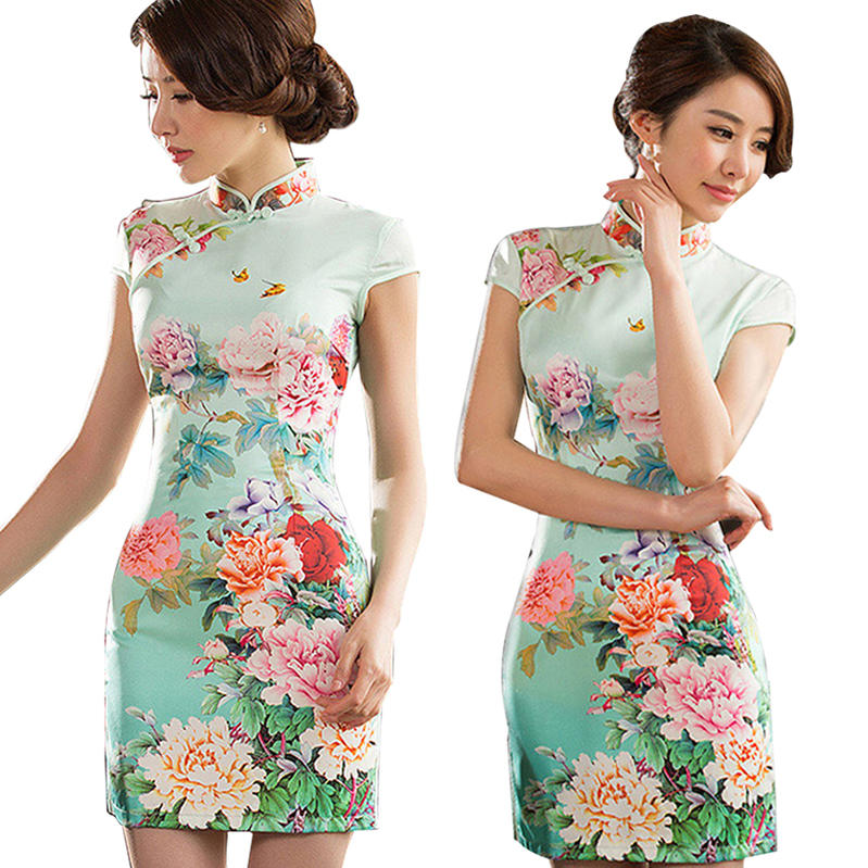 あす楽 ショート ミニ セクシー　チャイナドレス ワンピース コスプレ コスチューム 衣装 仮装 変装 中国ドレス