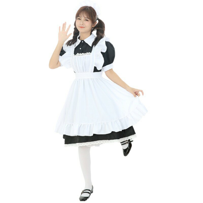 M XL ハロウィン コスプレ メイド服 可愛い 仮装 ショート丈 メイド服 半袖 レース セクシー コスチューム エプロン かわいい コスプレ衣装 ゴスロリ 通販 女の子 女性 ワンピース レディース ドレス 制服コスプレ こすぷれ 定番 エロい服 ウェイトレス