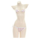 苺柄 スクール水着 コスプレ 衣装 ビキニ 究極のスク水 ブラ ショーツセット ノンワイヤー スクール水着 セクシーコスチューム 紐パン ハイレグ 極小水着 極小下着 ブラ&ショーツ セクシー ランジェリー セクシー レディース 下着 ブラジャー 女性下着薄型 三角 エロ 超過激