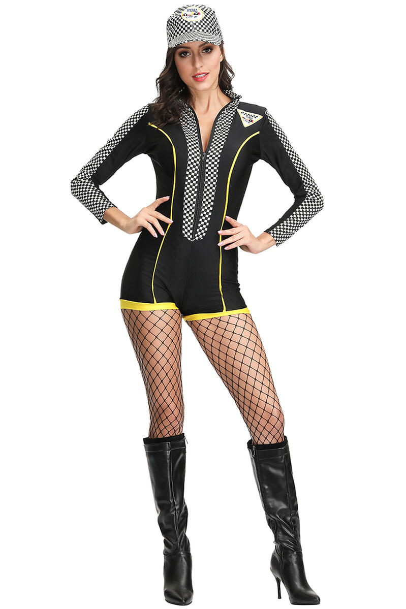 【黒】あす楽 レースクイーン チアガール コスプレ 衣装 コスチューム 制服