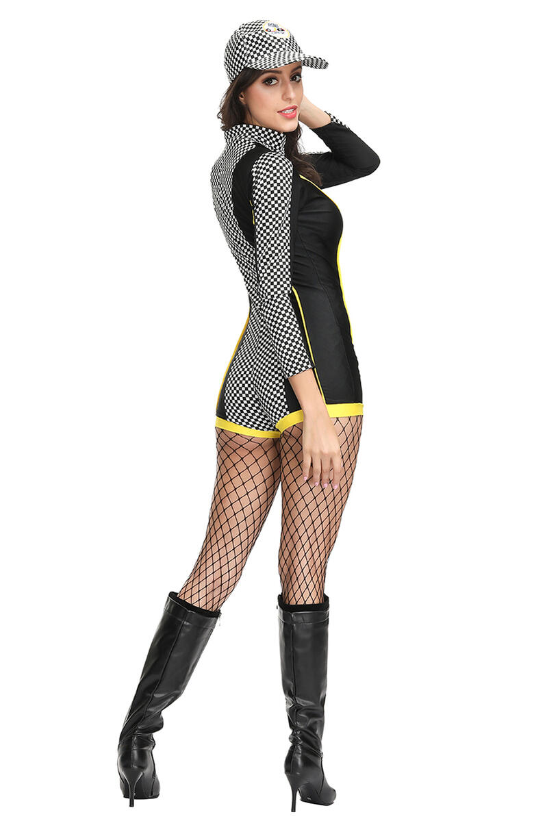 【黒】あす楽 レースクイーン チアガール コスプレ 衣装 コスチューム 制服