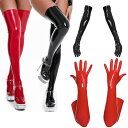 M XL フェイクレザー 手袋 ロンググローブ 長い ストッキング ダンス衣装 女王様 セクシー ドレス コスプレ ハロウィン セクシー コスチューム エナメル キャンギャル 大人用 通販 レディース コスプレ 衣装 こすぷれ 光沢 ストレッチ パーティー イベント ブラック レッド