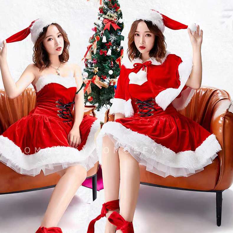 サンタ コスプレ ケープ付き 肩掛け 帽子セット 赤 サンタクロース サンタ 衣装 レディース 大人用 女性 サンタコス クリスマス ハロウィン コスプレ 衣装...