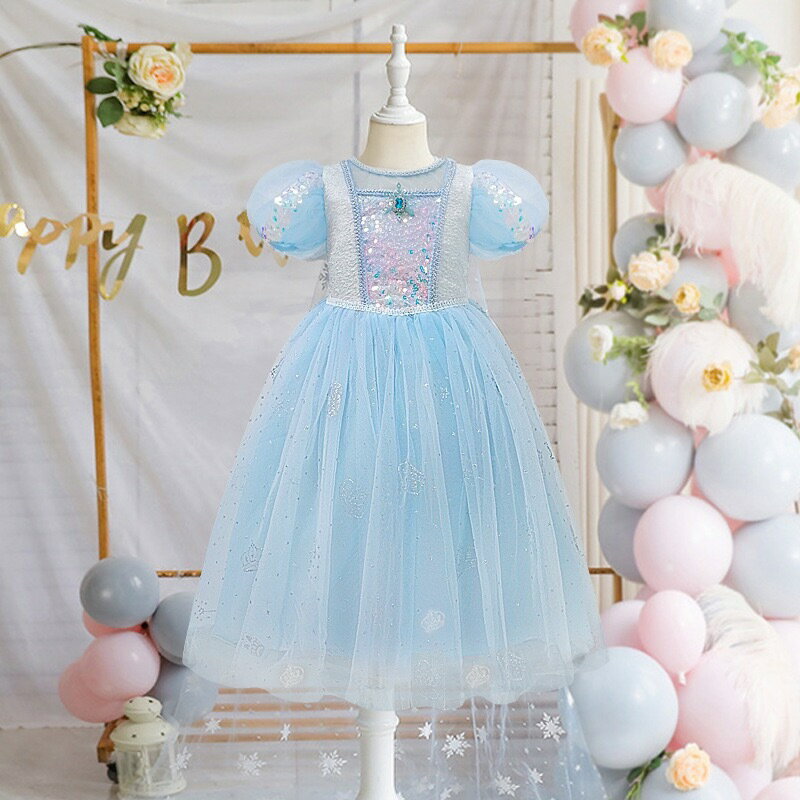 Rakuten - 子供用 プリンセス ドレス キッズコスチューム お姫様 ワンピース ロングドレス 女の子 ハロウィン クリスマス 仮装 衣装 変装 誕生日 プレゼント110cm　120cm　130cm　140cm　150cm