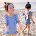 子供水着子供水着 子供水着 女の子 水着 ワンピース スイムウェア フリル 服 かわいい おしゃれ キッズ 夏 プール 海 子供 キッズ水着(4)