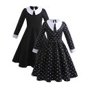 子供プリンセスドレス コスチューム ドレス 礼服 コスプレ衣装 ドレス ブラック 衣装 変装 仮装 制服 日常服 コスチューム 演出服 長袖 ドレス 100cm~160cm