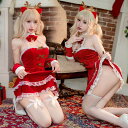 セクシー サンタ コスチューム サンタクロース サンタドレス サンタ コスプレ サンタ衣装 猫耳カチューシャ セクシーコスチューム レディース 大人用 女性 ラ...
