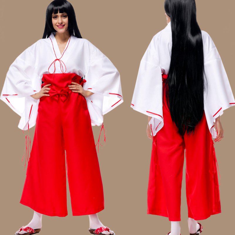 セクシー 巫女 コスプレ 衣装 セクシー 巫女さん 巫女衣装 巫女服 和服 みこ 上下セット ロング ズボン 袴 スカート アニメ 制服 セクシー コスチューム 和風コスチューム 和服 大人用 お正月 神社 仮装巫女 レディース 女性 ハロウィン仮装 コスプレイベント 文化祭 学園祭