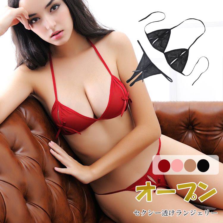 ブラ ショーツセット セクシー ランジェリー 超過激下着 上下セット オープンクロッチ ブラショーツ 2点セット 紐パン ノンワイヤー オープンブラレディース 透け 感 ブラジャー 女性下着 穴あき ストレッチ 花柄レース 股割れ エロ下着 勝負下着 セクシー コスチューム