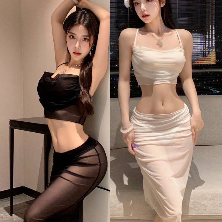 Rakuten - セクシー ランジェリー ベビードール スカート 2点セット 透け ペチコート スカート ロング スケワンピース ナイトウエア 部屋着 レディース ミニ丈 勝負下着 透け感 タイトスカート ひざ丈 スカート長め シースルー 婦人下着 エロ下着 過激コスプレ セクシー キャミソール