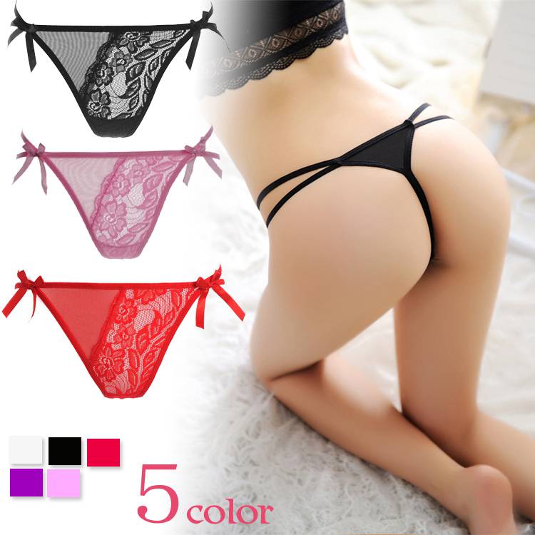 ショーツ セクシー ランジェリー レディース 下着 スタンダード 女性用 パンティ パンツ インナー タンガ キュート 婦人下着 花柄 紐 ひもエロ 透けヒップ...