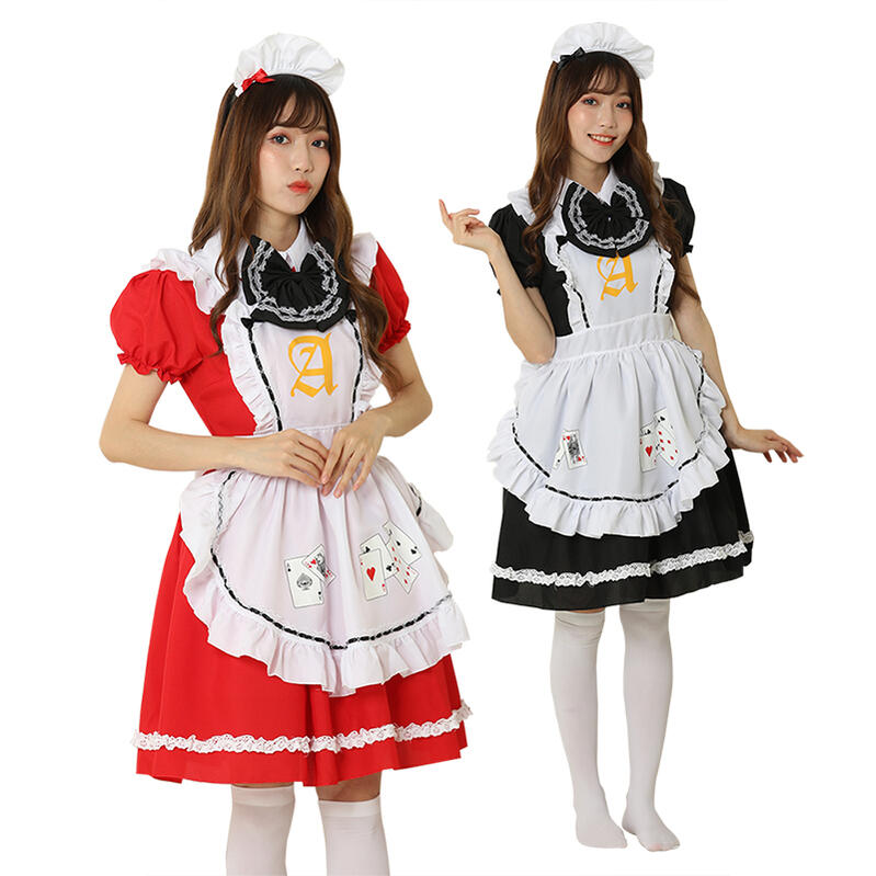Rakuten - 【2色/4】あす楽 アイドル風 メイド服 コスプレ衣装 コスチューム ハロウィン 仮装 大人用 女 レディース