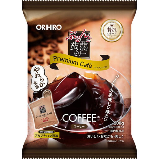 ぷるんと蒟蒻ゼリープレミアムカフェ コーヒー味 200g(20g×10個) ぷるんと蒟蒻ゼリープレミアムカフェ コーヒー味 200g(20g×10個)