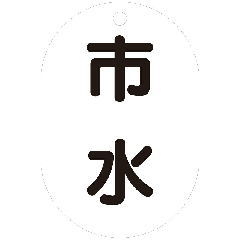 Rakuten - 454-59　バルブ開閉表示板（小判型・両面表示）　アクリル　70x47mm　5枚1組