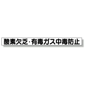 313-45 ずい道用マグネット 酸素欠乏・有毒ガス中毒防止 ゴムマグネット 70×754mm