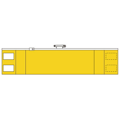 Rakuten - 848-40A　ファスナー付腕章　黄無地　（マジックテープ・安全ピン付）　90×420mm
