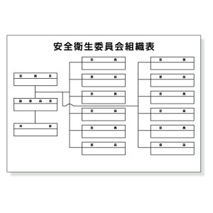 317-63 組織表 安全衛生委員会組織表 紙 420×594mm(A2サイズ)