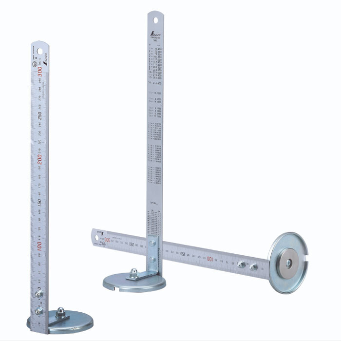 Rakuten - マグネット付きスケール マグのスケ 1セット(2個) 測定範囲300 台座63φ 定規30cm(JIS規格品) AR-4111