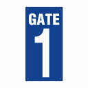 305-30A(31A・32A・33A) 車両出入口標識 ゲート表示板 GATE No.1~4 エコユニボード 600×300×1mm厚 UNIT ユニット