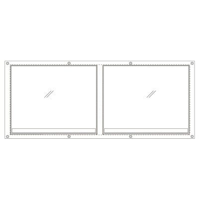 Rakuten - フェンスポケット　400×500標識2枚用　ユニット　383-751