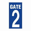車両出入口標識 ゲート表示板 GATE 2 600×300×1mm厚 UNIT ユニット 305-31A