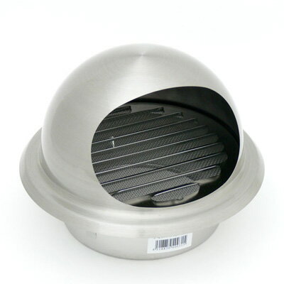 換気口　ステンレス丸型ガラリ（網付）　サイズ150　ステンレス　12個　214mm×145mm×61mm　SASC150MF