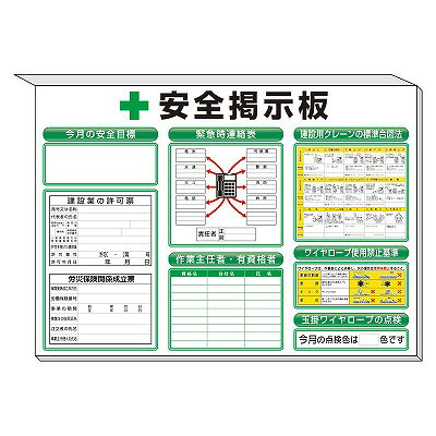 乐天商城 - ユニット安全掲示板 ミニ掲示板 313-55AW 法令許可票 白地
