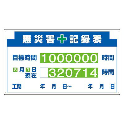 Rakuten - 314-13A 木製掲示板 表示パーツ 800mm幅シリーズ 無災害記録表 ユニット UNIT