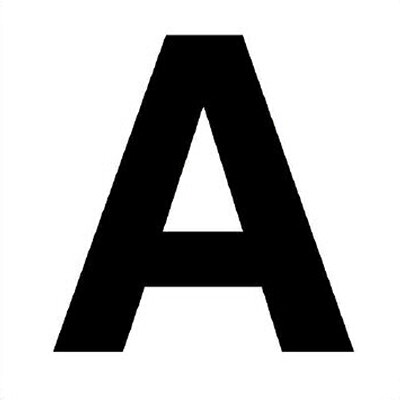 Rakuten - 845-82A　アルファベット表示ステッカー　A　（大）　5枚入　150×150mm