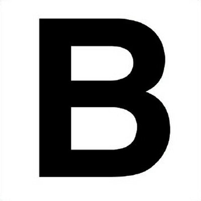 Rakuten - 845-82B　アルファベット表示ステッカー　B　（大）　5枚入　150×150mm